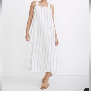 Madewell Linen-Cotton Princess Seamed Midi Dress XS